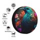 thumbnail image 4 of Fotbe Colorful Flower Bird Funda de Llanta de Repuesto con Estampado, Engrosada, Ajuste Universal para Jeep, Remolque, RV, SUV, Camión-14 inch, 4 of 6