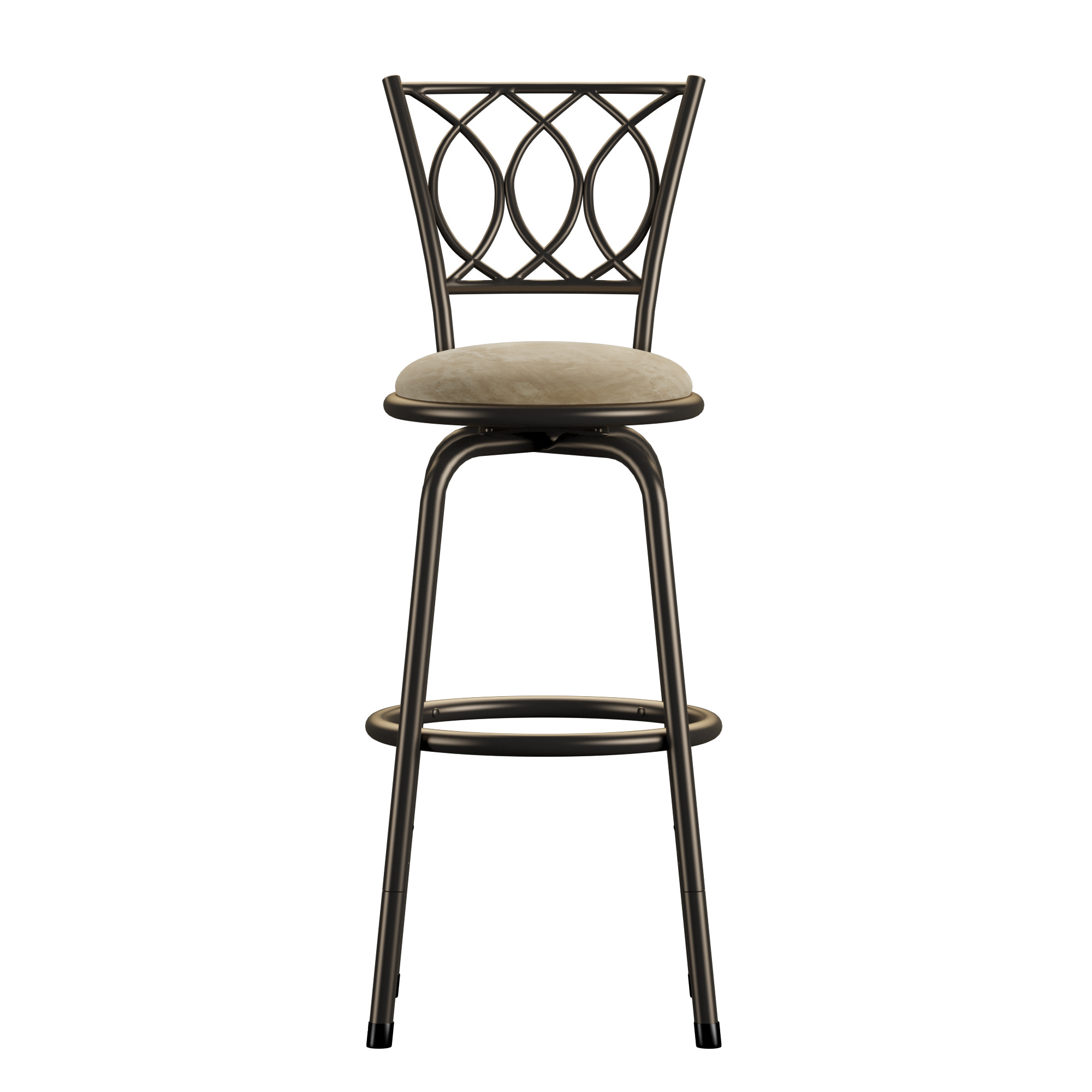 Weston Home Aidan Scroll Back Adjustable Height & Swivel Bar Stools, Set of 3