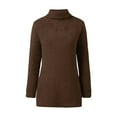 thumbnail image 5 of Elegant High Neck Solid Knit Pullover For Cozy Everyday Sweater Without, 5 of 9