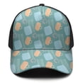 thumbnail image 2 of Design Pattern Baseball Cap – Stylish Spliced Design Adjustable Trucker Hat with Full Print Front & Brim, Breathable Cotton Blend Snapback for Sports, Travel & Daily Wear, 2 of 3