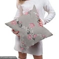 thumbnail image 5 of Ambesonne Floral Fabric by the Yard Upholstery, Roses for Valentine Love Art, 3 Yards, Dimgray Blush, 5 of 5
