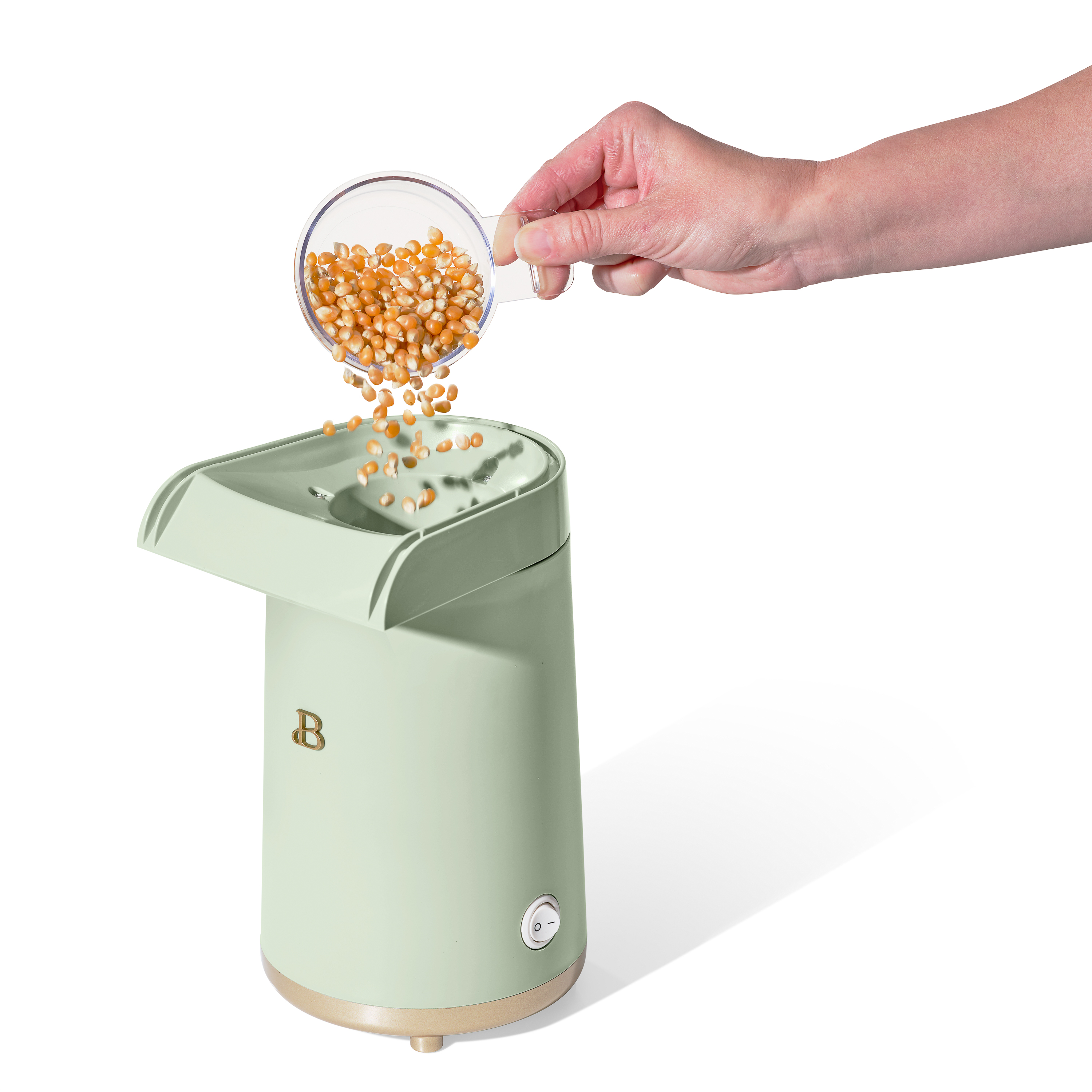 Beautiful 16 Cup Hot Air Electric Popcorn Maker, Sage Green by Drew Barrymore - image 12 of 13