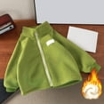 thumbnail image 6 of Gubotare Girls Fleece Jacket Baby Girl Boy Fleece Zip Up Hoodie Jacket Hooded Coat Winter Warm Outwear Cardigan Size 3T 4T,(Green 3-4 Years), 6 of 6