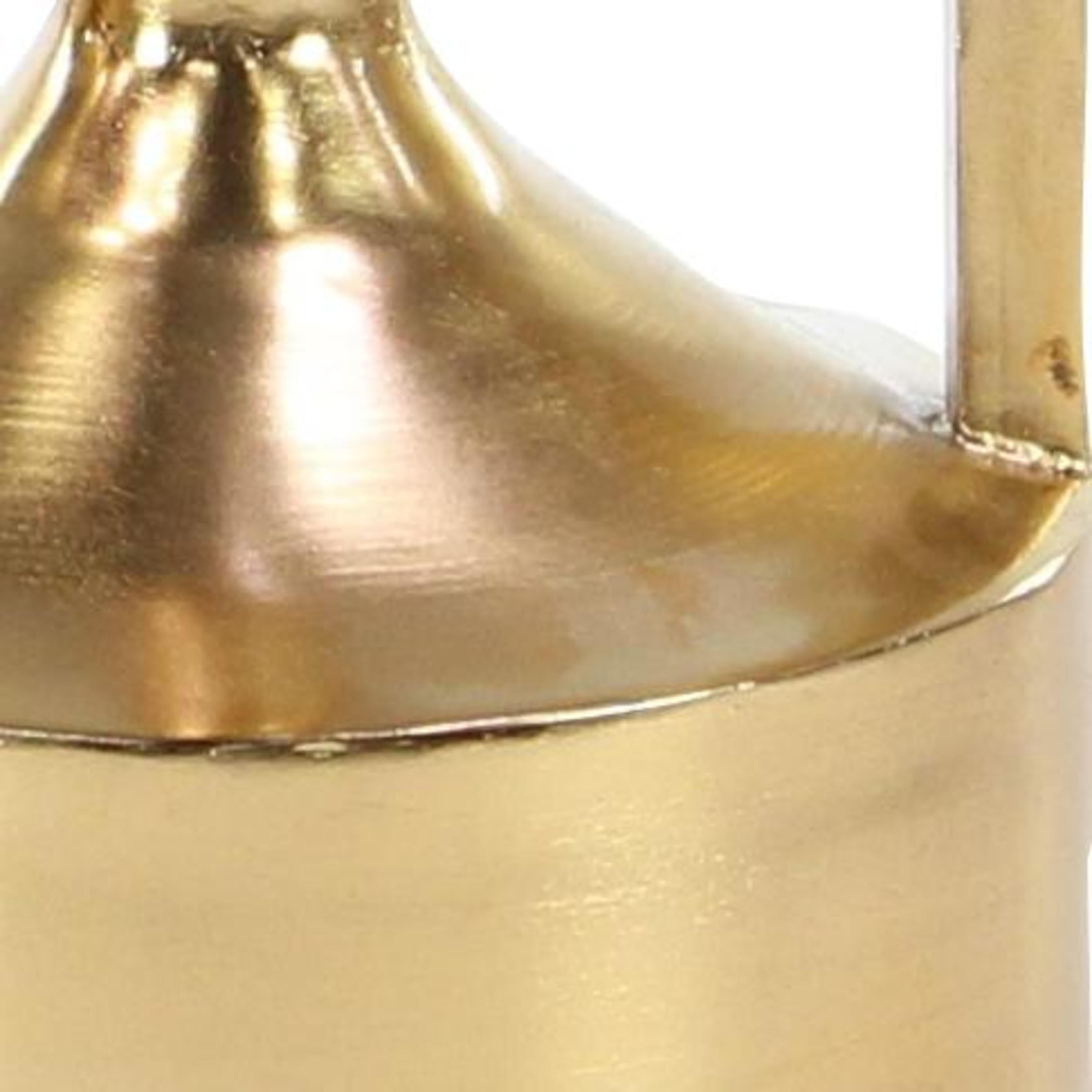 DecMode 16", 22"H Gold Metal Vase with Handles, Set of 2