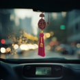 thumbnail image 4 of Car Rearview Mirror Pendant Decorative Safe Flower Automotive Interior Accessory 25 cm x 4 cm x 3 cm Brown Plastic, 4 of 6