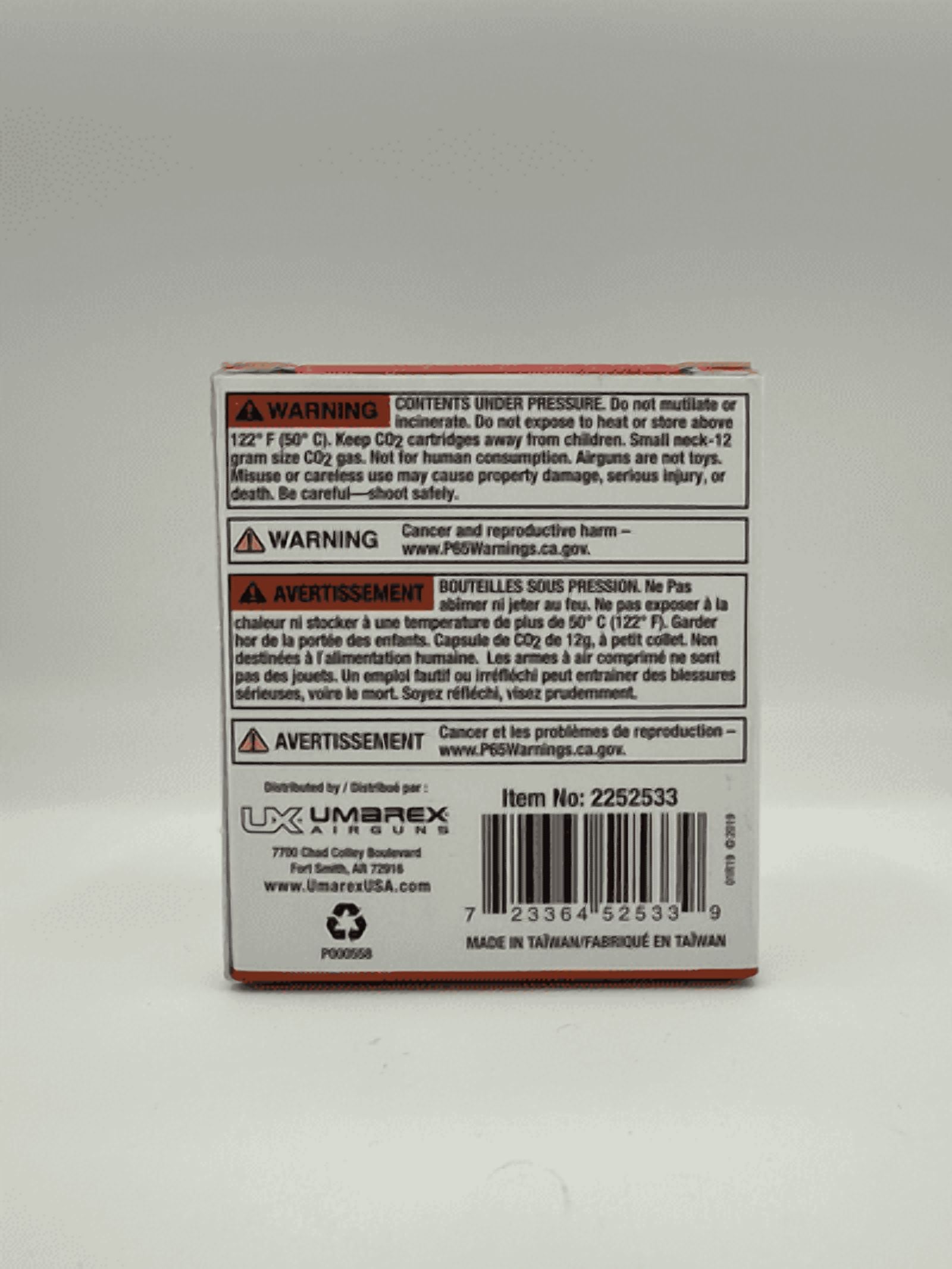 Umarex 12 Gram Non-Threaded CO2 Cartridges, Silver, 12 Pack