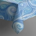thumbnail image 4 of Blue White Tie Dye Swirl Pattern Rectangle Tablecloth 60"x120",Waterproof Polyester Rectangle Table Cloth, Wipeable Spillproof Polyester Tablecloth for Dining, Camping, Indoor and Outdoor, 4 of 6