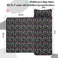 thumbnail image 5 of Dinosaur and Text Black Pattern Teens Toddler Nap Mat with Pillow, Sleeping Mat Bag for Preschool Daycare 51"x22", 5 of 6