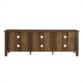 thumbnail image 3 of 70 inch Wood Media TV Stand Storage Console in Rustic Oak, 3 of 7
