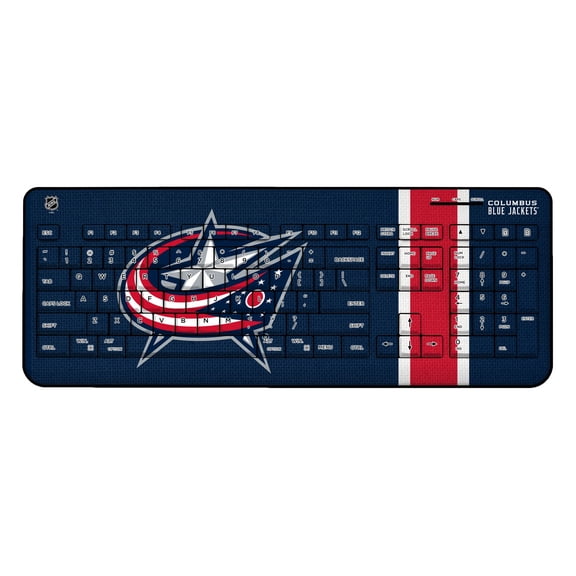 Columbus Blue Jackets Stripe Wireless Keyboard