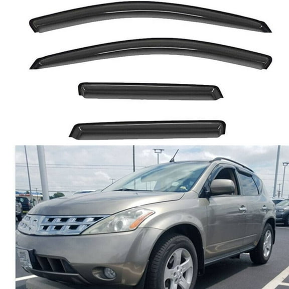 Tuqiang Window Rain Guards Deflectors Window Visor For 2003 - 2007 Nissan Murano Black 4PCS