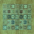 thumbnail image 1 of Ahgly Company Indoor Square Abstract Turquoise Blue Modern Area Rugs, 7' Square, 1 of 4