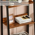 thumbnail image 3 of 4-Tier Ladder Shelf with Removable Drawer, Rustic Bookcase Storage  for Living Room, Home Office, Bedroom, 3 of 7