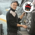 thumbnail image 4 of Shisuyan 4pcs Crystal Crown Car Tyre Practical Tire Car Cover (Black, Red), 4 of 9