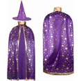 thumbnail image 4 of Halloween Hooded Robe Cloak, Adult Witch Style Costume Cape with Hat, Long Dress Up Cloak for Masquerade Parties, Stage Performances, Costume Events and Seasonal Gatherings, 4 of 4