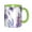 Green, variant on Butterfly Lavender Coffee Mug Fun Custom Ceramic Mugs 11oz Black