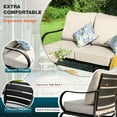 thumbnail image 5 of MF Studio 7-Piece Patio Conversation Set Outdoor Furniture Sofa Set for 9 People with Beige Cushions, 5 of 6