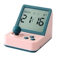 thumbnail image 1 of Reloj despertador digital pequeño con gestión del tiempo para el hogar, la oficina y la sala de estar. Rosa, 1 of 6