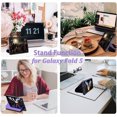 thumbnail image 6 of Compatible with Samsung Galaxy Z Fold 5 Mirror Case with kickstand Women,Elegant Flip Mirror PU Leather Hybrid Bumper Protective Clear Phone Case for Leather Samsung Galaxy Z Fold 5 Cases Purple, 6 of 14