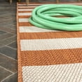 thumbnail image 5 of JONATHAN Y SANTA MONICA 3 x 5 Area Rug, Negril Two-Tone Wide Stripe - Orange/Beige, SMB203A-3, 5 of 8