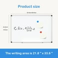 thumbnail image 3 of SHOUFTW Magnetic Dry Erase Board - 36x24in, Dual Mount, Removable Pen Tray, Silver Frame, White, 3 of 8