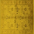 thumbnail image 1 of Ahgly Company Indoor Square Oriental Yellow Traditional Area Rugs, 3' Square, 1 of 4