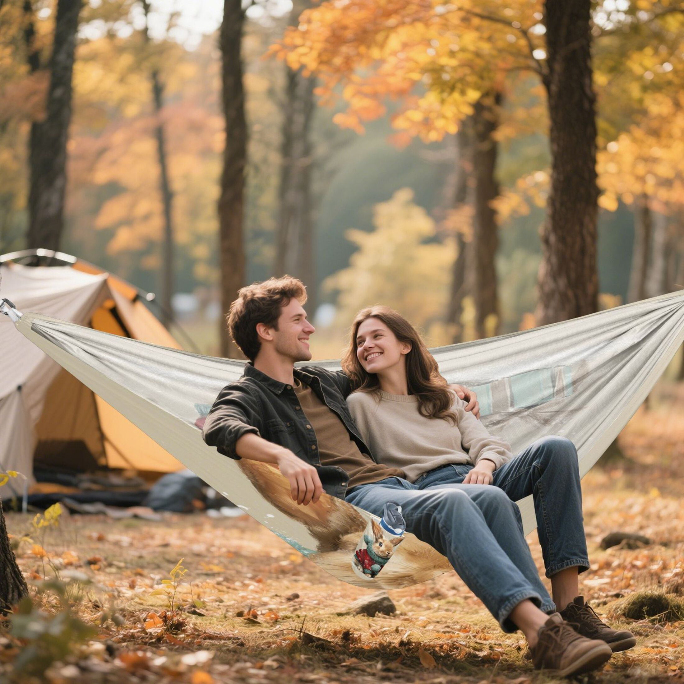 Hammock Camping Hammock Nylon Portable Hammock Travel Camping Hammock Christmas Rabbit