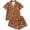 C-Brown23, variant on DHFJKG Christmas Pajamas Women Set Candy Cane Button Down 2 Piece Pjs Short Sleeve Loungewear Set