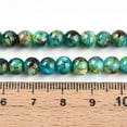 thumbnail image 4 of Baking Painted Glass Beads Strands Drawbench Style Round Cyan 6-6.5mm Hole: 1mm 139-162pcs/strand 29.53-34.25 inch(75-87cm), 4 of 4