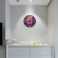 thumbnail image 5 of Yayeee Wall Clock Battery Operated 11.9" Silent Quartz Non-Ticking for Living Room Decor, Large Purple Flowers, 5 of 8
