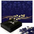 thumbnail image 3 of Ambesonne Floral Jigsaw Puzzle Durable Cardboard, Romantic Royal Leaves, 1000 pcs, Purple Indigo, 3 of 6