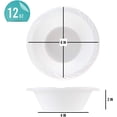thumbnail image 2 of 100 Count Disposable 12 ounce White Plastic Soup Bowls, 2 of 4