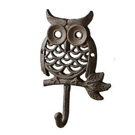 Bestplus Cast Iron Owl Wall Hook Hats Bag Key Coat Vintage Hook