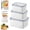 Blue, variant on 4-in-1 Food Storage Containers with Drain Basket – Leak-Proof Berry, Vegetable & Watermelon Containers for Fridge
