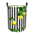 thumbnail image 6 of Picia Lemons on Striped Large Laundry Basket, Waterproof, Freestanding Laundry Hamper, Collapsible Tall Clothes Hamper with Extended Handles-Medium, 6 of 8
