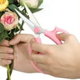 thumbnail image 4 of Garden Flower Scissors, Stainless Steel Floral Shears, Strong Pruner for Flowers, Branches - pink, 4 of 5