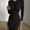Black, variant on Women's Bodycon Dress, French Retro Style Long Sleeve Maxi Dress, Slim Fit Round Neck Polyester Dress for Casual, Party, Date