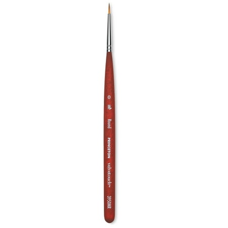 Princeton Velvetouch Round Brush -  Mini, Size 0, Short Handle, (Best Synthetic Stock For Mini 14)