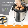 thumbnail image 3 of Molde para morder huevos, moldes para vapor de huevos con asa, reutilizable, almacenamiento de alimentos para bebés, cazadores furtivos de huevos multifuncionales y máquina para morder, 3 of 5
