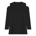 thumbnail image 5 of Ultrave Womens Tunic Tops Off Shoulder Sexy Blouse Long Sleeve V Neck Summer Clothes, 5 of 5