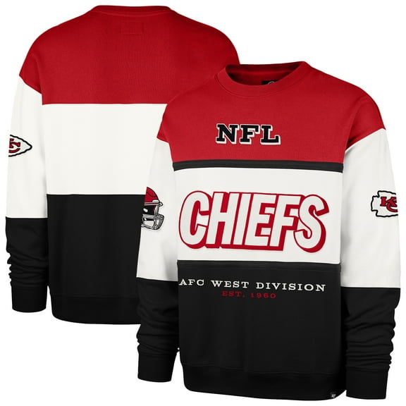 Men's '47 Red/Black Kansas City Chiefs Breeze Maximalist Sweatshirt
