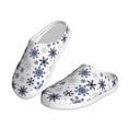 thumbnail image 2 of Haiem blue Snowflake Prints Print Women's Fuzzy Memory Foam House Slipper Cozy Home Footwear Non-slip Winter Slippers-37/38, 2 of 7