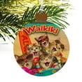 thumbnail image 4 of Waikiki Beach Cat Surf Selfie Honolulu Hawaii Wood Christmas Tree Holiday Ornament, 4 of 7