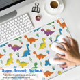 thumbnail image 4 of Long Mouse Pads for Desk,White Plant Dinosaurs Pattern Desk Mats on Top Of Desks, Desk Mouse Pad Extra Large with 3mm Non-Slip Base and Stitched Edge for Gaming,Office,Work,Home 35.4"x15.7", 4 of 6