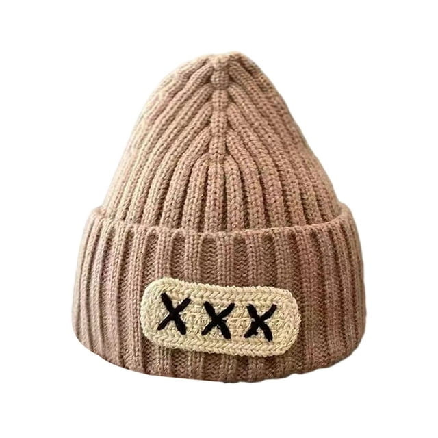 Bonnet Bébé Tricoté Épais Élastique Doux Coupe Régulière Unisexe Antidérapant Chaud Froid Résistant Rayé Texture Décoratif Enfants Bonnet W
