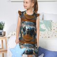 thumbnail image 4 of Fotbe Realistic Cute Sea Turtle Vestido de Dormir para Niñas de 3 a 10 Años, Mangas Cortas, Estilo Princesa, Pijama Camisón con Mangas Voladas-X-Large, 4 of 6