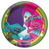 7" Trolls Round Paper Party Plate, 8ct