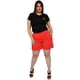 thumbnail image 5 of Short clásico de lino (talla extra), modelo 0136 (Coral) Roman Fashion SH-ELY-0136-CORAL, 5 of 5