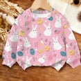 thumbnail image 4 of ITSAME Easter Sweatshirt for Girls, Loose Fit Fashion Print Round Neck Kids Casual Long Sleeve Top Multicolor 8-9T, 4 of 6
