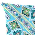 thumbnail image 3 of Jordan Manufacturing 12" x 18" Medlo Island Teal Medallion Rectangular Outdoor Lumbar Throw Pillow (2 Pack), 3 of 11